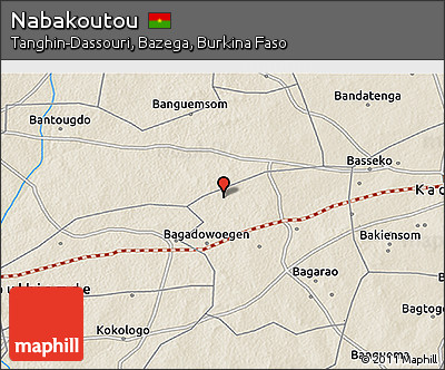 Shaded Relief 3D Map of Nabakoutou
