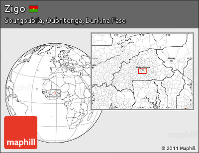 Blank Location Map of Zigo