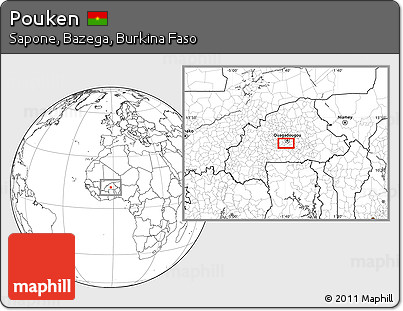 Blank Location Map of Pouken