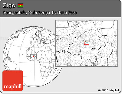 Blank Location Map of Zigo