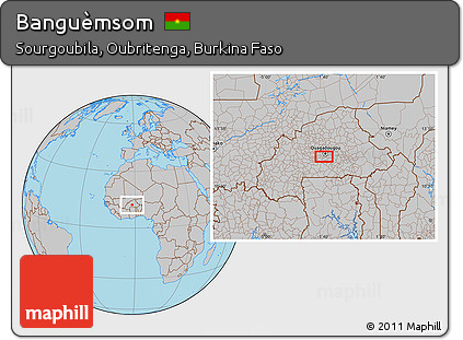 Gray Location Map of Banguèmsom