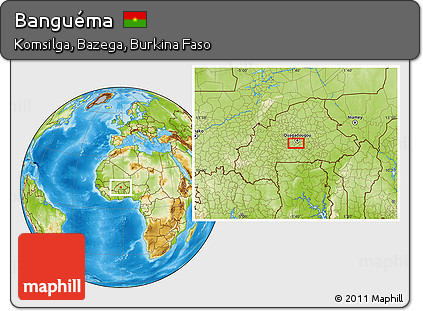Physical Location Map of Banguéma