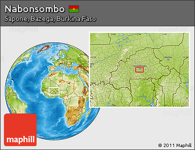 Physical Location Map of Nabonsombo