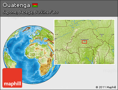 Physical Location Map of Ouatenga