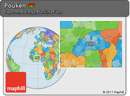 Political Location Map of Pouken