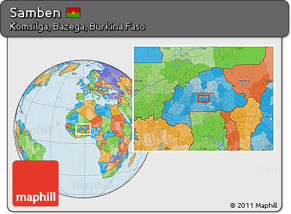 Political Location Map of Samben