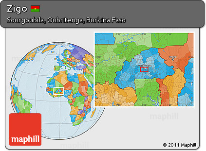 Political Location Map of Zigo