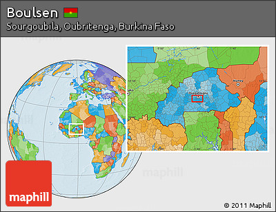 Political Location Map of Boulsen