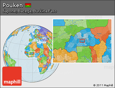 Political Location Map of Pouken