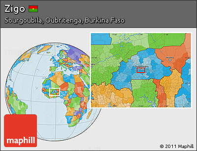 Political Location Map of Zigo