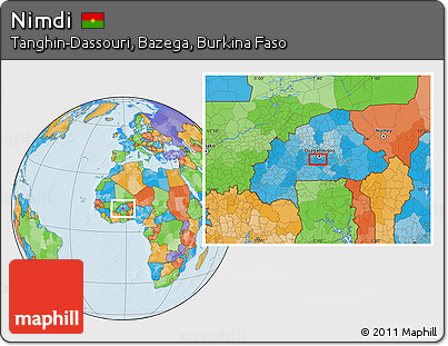 Political Location Map of Nimdi