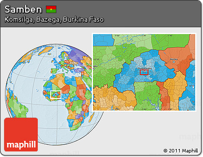 Political Location Map of Samben