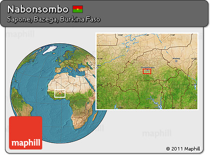 Satellite Location Map of Nabonsombo