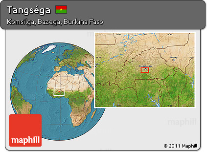 Satellite Location Map of Tangséga