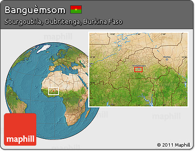 Satellite Location Map of Banguèmsom