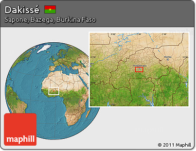 Satellite Location Map of Dakissé