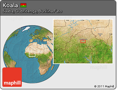 Satellite Location Map of Koala