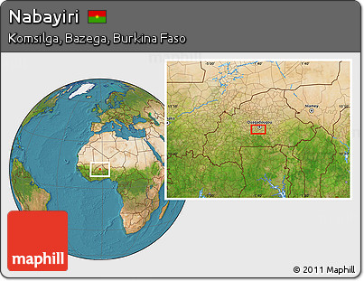 Satellite Location Map of Nabayiri
