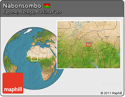 Satellite Location Map of Nabonsombo