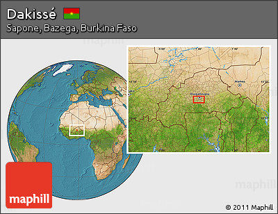 Satellite Location Map of Dakissé