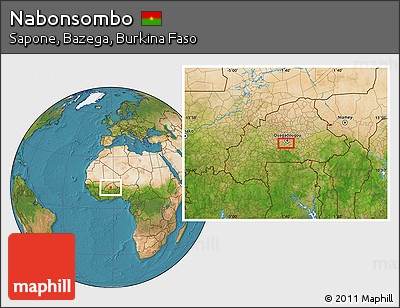 Satellite Location Map of Nabonsombo