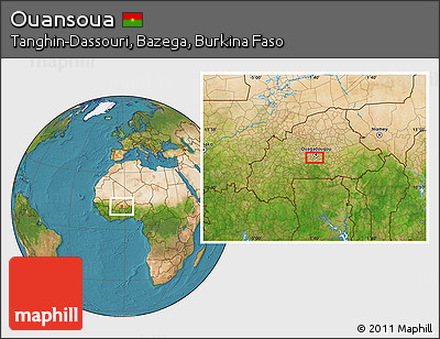 Satellite Location Map of Ouansoua