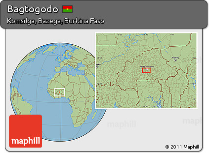 Savanna Style Location Map of Bagtogodo