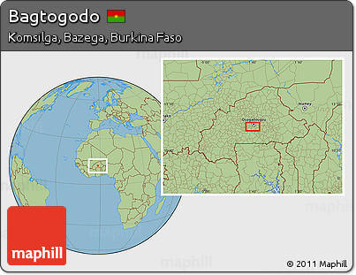 Savanna Style Location Map of Bagtogodo