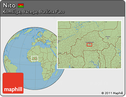 Savanna Style Location Map of Nito