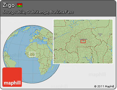 Savanna Style Location Map of Zigo
