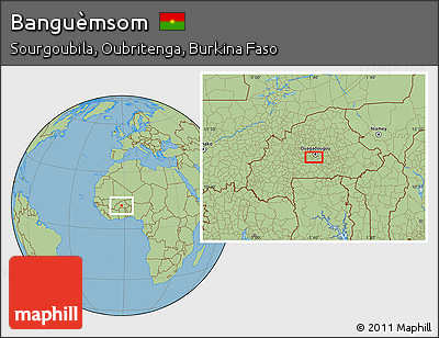 Savanna Style Location Map of Banguèmsom
