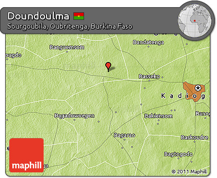 Physical Map of Doundoulma