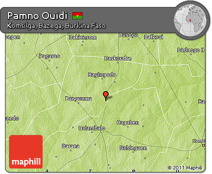 Physical Map of Pamno Ouidi