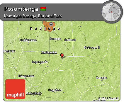 Physical Map of Posomtenga