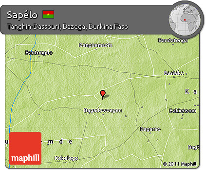 Physical Map of Sapélo