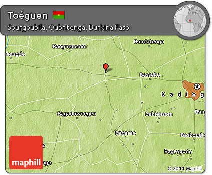 Physical Map of Toéguen