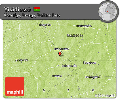 Physical Map of Yikidiessé