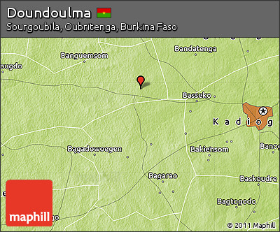 Physical Map of Doundoulma