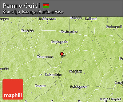 Physical Map of Pamno Ouidi