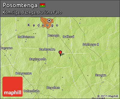Physical Map of Posomtenga