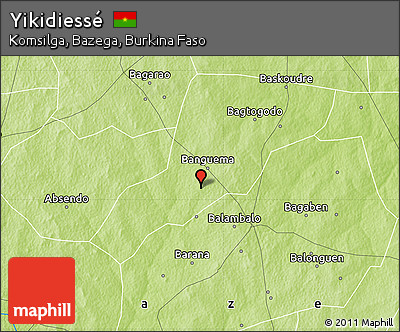 Physical Map of Yikidiessé