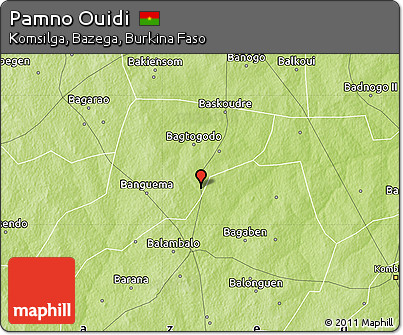 Physical Map of Pamno Ouidi