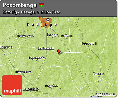 Physical Map of Posomtenga