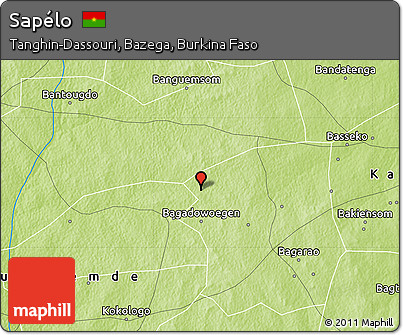 Physical Map of Sapélo
