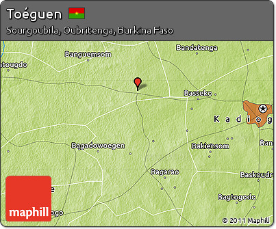 Physical Map of Toéguen