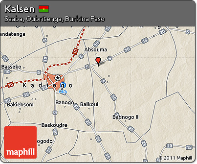 Shaded Relief Map of Kalsen