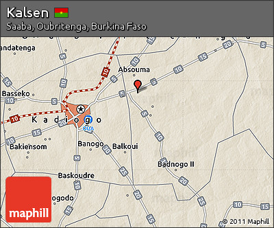 Shaded Relief Map of Kalsen
