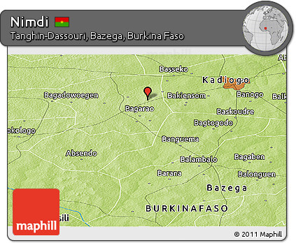 Physical Panoramic Map of Nimdi