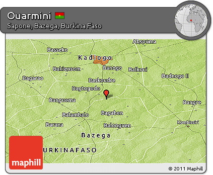Physical Panoramic Map of Ouarmini