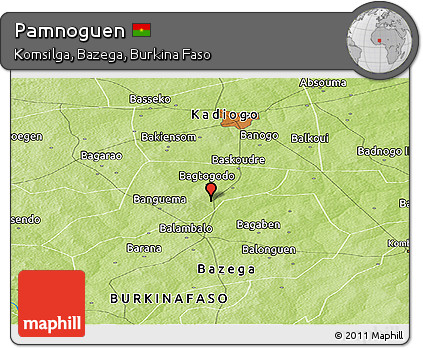 Physical Panoramic Map of Pamnoguen
